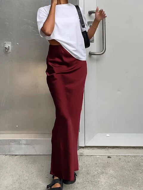 Our Satin Long skirt