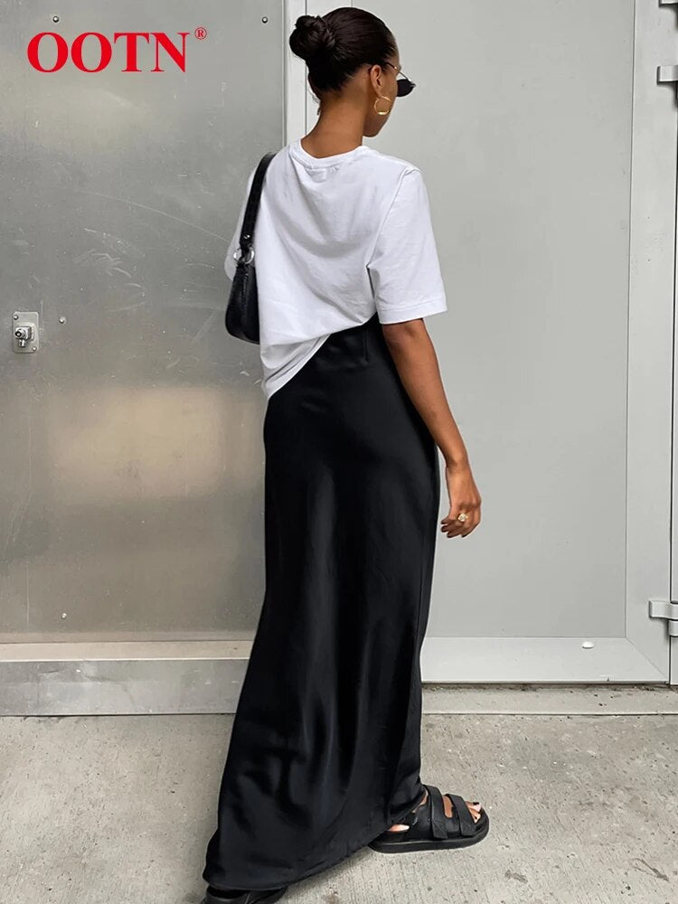 Our Satin Long skirt