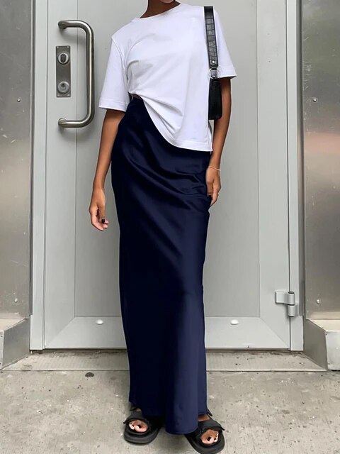 Our Satin Long skirt